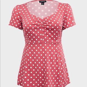 Torrid size 00 ( 00x) polka dot babydoll top
